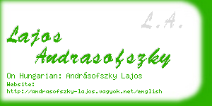 lajos andrasofszky business card